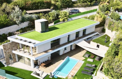 MANDELIEU VILLA T6/T7 INDIVIDUELLE CALFORNIENNE NEUVE 400m2 VUE MER PISCINE TERRAIN 1000M2